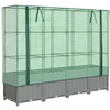 Image de vidaXL Lit surélevé avec serre aspect rotin 160x40x138 cm
