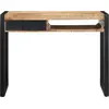 Image de vidaXL Bureau 100x50x75 cm Bois massif rugueux Mango