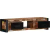 Image de vidaXL Armoire TV 100x30x25 cm bois massif ancien