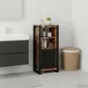 Image de vidaXL Armoire de salle de bain avec étagère Marron Bois massif upcyclé