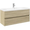 Image de vidaXL Ensemble de meubles de salle de bain 2 pièces céramique et bois composite