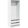 Image de vidaXL Armoire blanche 80x50x200 cm Bois composite