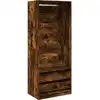 Image de vidaXL Armoire chêne fumé 80x50x200 cm Bois composite