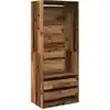 Image de vidaXL Armoire imitation bois ancien 80x50x200 cm Bois composite