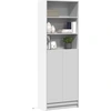 Image de vidaXL Highboard avec éclairage LED blanc 69x32,5x200 cm Bois composite