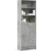 Image de vidaXL Highboard avec éclairage LED Gris 69x32,5x200 cm Bois composite