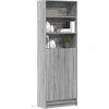 Image de vidaXL Highboard avec éclairage LED gris Sonoma 69x32,5x200 cm