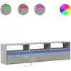 Image de vidaXL Armoire TV murale avec LED gris béton 180x31x45 cm