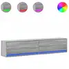 Image de vidaXL Armoire TV murale avec LED Gris Sonoma 180x31x38 cm