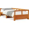 Image de vidaXL Lit de jour sans matelas brun cireux 80x200 cm pin massif