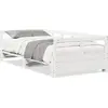 Image de vidaXL Lit de jour sans matelas Blanc 90x200 cm Pin massif