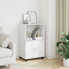 Image de vidaXL Armoire à roulettes blanche 55x40x91 cm Bois composite