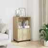 Image de vidaXL Armoire à roulettes Chêne Sonoma 55x40x91 cm Matériau dérivé du bois