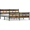 Image de vidaXL Lit métallique sans matelas chêne fumé 183x213 cm