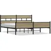 Image de vidaXL Lit métallique sans matelas Chêne Sonoma 183x213 cm