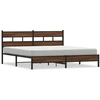 Image de vidaXL Lit métallique sans matelas brun imitation chêne 183x213 cm