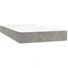Image de Matelas à poches, gris clair, 100X210X20 Cm, velours Lumarko