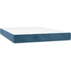 Image de Matelas de poche, bleu foncé, 140X210X20 cm, velours Lumarko