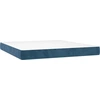 Image de Matelas à ressorts ensachés vidaXL, fermeté moyenne, bleu foncé, 160 x 220 x 20 cm, velours