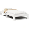 Image de vidaXL Lit en pin massif sans matelas blanc 90x200 cm