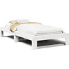 Image de vidaXL Lit en pin massif sans matelas blanc 90x190 cm