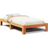 Image de vidaXL Lit en bois massif sans matelas pin brun cireux 75x190 cm