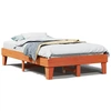 Image de vidaXL Lit en bois massif sans matelas pin brun cireux 135x190 cm