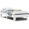Image de vidaXL Lit en pin massif sans matelas blanc 75x190 cm