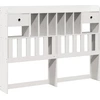 Image de vidaXL Tête de lit avec espace de rangement Blanc 150 cm Pin massif