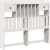 Image de vidaXL Tête de lit avec espace de rangement Blanc 135 cm Pin massif