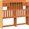 Image de vidaXL Tête de lit avec espace de rangement Marron cire 135 cm Pin massif