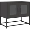 Image de vidaXL Armoire TV noire 68x39x60,5 cm Acier laminé à froid