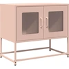 Image de vidaXL Armoire TV rose 68x39x60,5 cm Acier laminé à froid