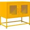Image de vidaXL Armoire TV jaune moutarde 68x39x60,5 cm Acier laminé à froid