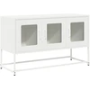 Image de vidaXL Armoire TV blanc 100,5x39x60,5 cm Acier laminé à froid