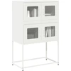 Image de vidaXL Highboard blanc 68x39x107 cm acier