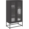 Image de vidaXL Highboard noir 68x39x123 cm acier