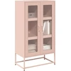 Image de vidaXL Highboard Rosa 68x39x123 cm Acier
