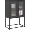 Image de vidaXL Highboard noir 68x39x107 cm acier