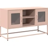Image de vidaXL Armoire TV rose 100,5x39x60,5 cm Acier