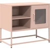 Image de vidaXL Armoire TV rose 68x39x60,5 cm Acier