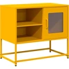Image de vidaXL Armoire TV jaune moutarde 68x39x60,5 cm Acier