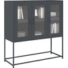 Image de vidaXL Sideboard Anthracite 100,5x39x107 cm Acier laminé à froid