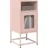 Image de vidaXL Table de nuit rose 36x39x78 cm Acier laminé à froid