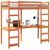 Image de vidaXL Lit surélevé sans matelas brun cireux 80x200 cm pin massif