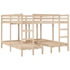 Image de vidaXL Lit superposé triple 200x200/80x200 cm pin massif