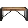 Image de vidaXL Table basse 80x80x35 cm Bois massif rugueux Mango