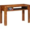 Image de Bureau à tiroirs vidaXL avec espace de rangement, marron, 110 x 50 x 73 cm