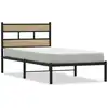 Image de vidaXL Lit métallique sans matelas chêne Sonoma 107x203 cm