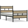 Image de vidaXL Lit métallique sans matelas Chêne Sonoma 100x190 cm